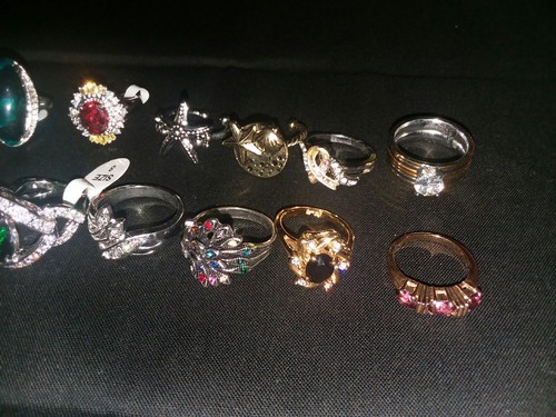Lot Of 18 Ladies Cocktail Rings~NEW~Various Sizes & Styles  FREE SHIPPING