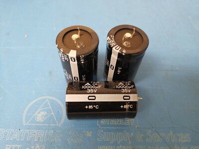 3 PCS - 10000uF 35V Radial Electrolytic Capacitors Snap In TSW 85 degree NEW