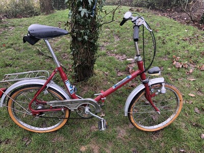 Vintage folding bike UNIVERSAL complete camping travelling bicycle barn find