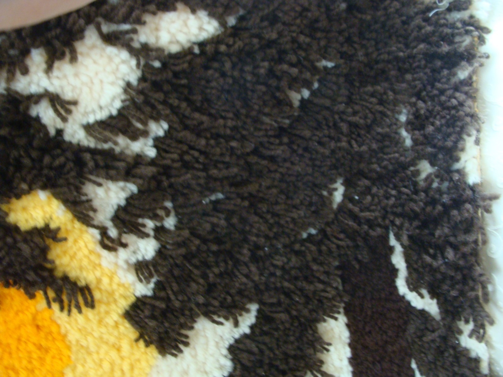 Vintage 1970s MCM RUG Trees Wall Hanging CABIN RETRO 24x35