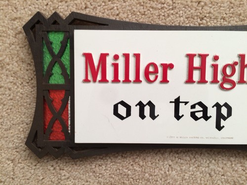 Vintage Miller High Life Sign