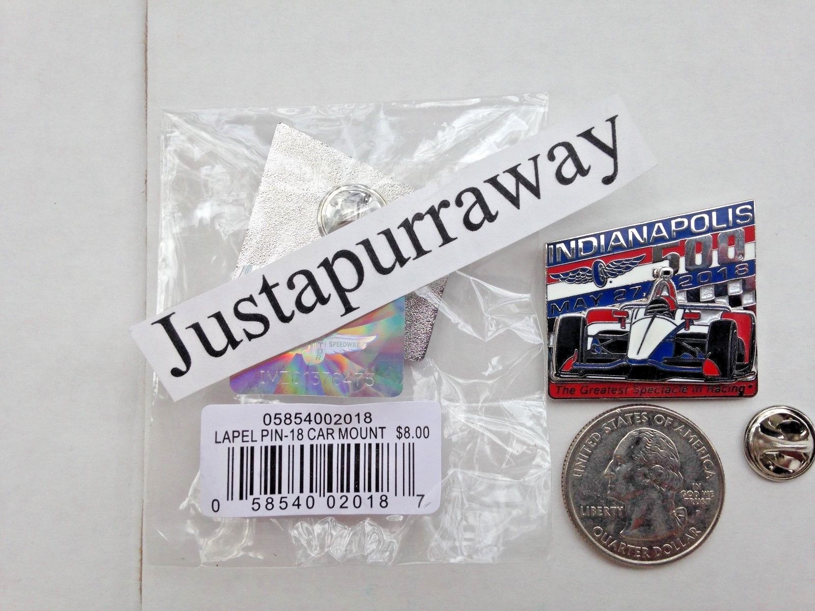 2018 Indianapolis Indy 500 102ND Running Car Mount Collector Lapel Pin