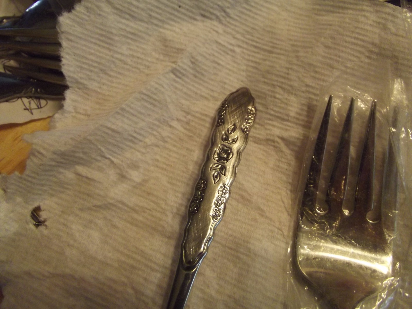 4 1881 ROGERS Oneida  FIRST ROSE/JULLIAN Stainless Steel SALAD FORKS   8 Availab