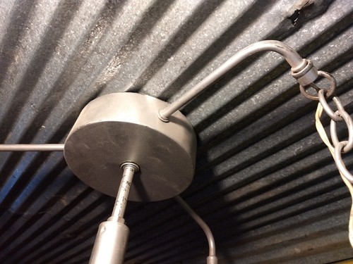 Vintage Mid Century 3 Light Tension Pole Lamp modern light shades industrial