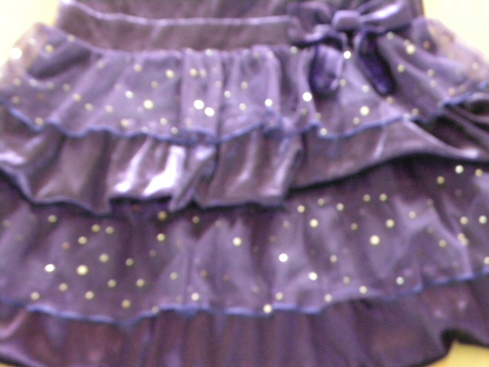 George girls royal purple velvet sparkly ruffle skirt party dress size M 7-8 EUC