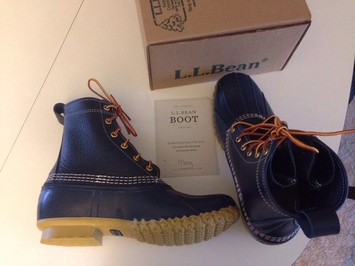 Pre-owned Ll Bean 8" Raven Blue Thinsulate Duck Boots, In Box, Sz. 6m, Rare