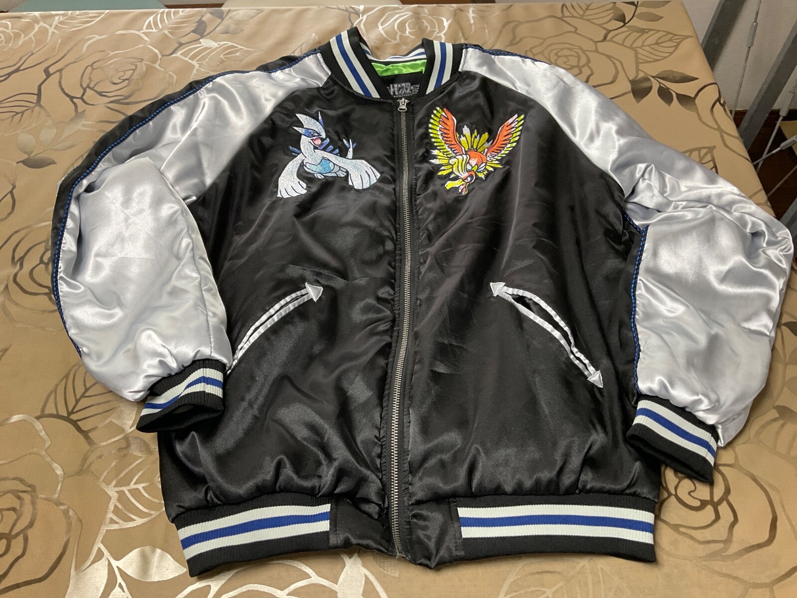 Pokemon Souvenir Jacket Sukajan Lugia Silver 25th