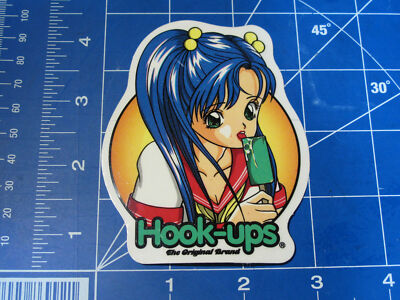 vtg 1990s 2000s Hook-Ups skateboards sticker - Schoolgirls and Teachers