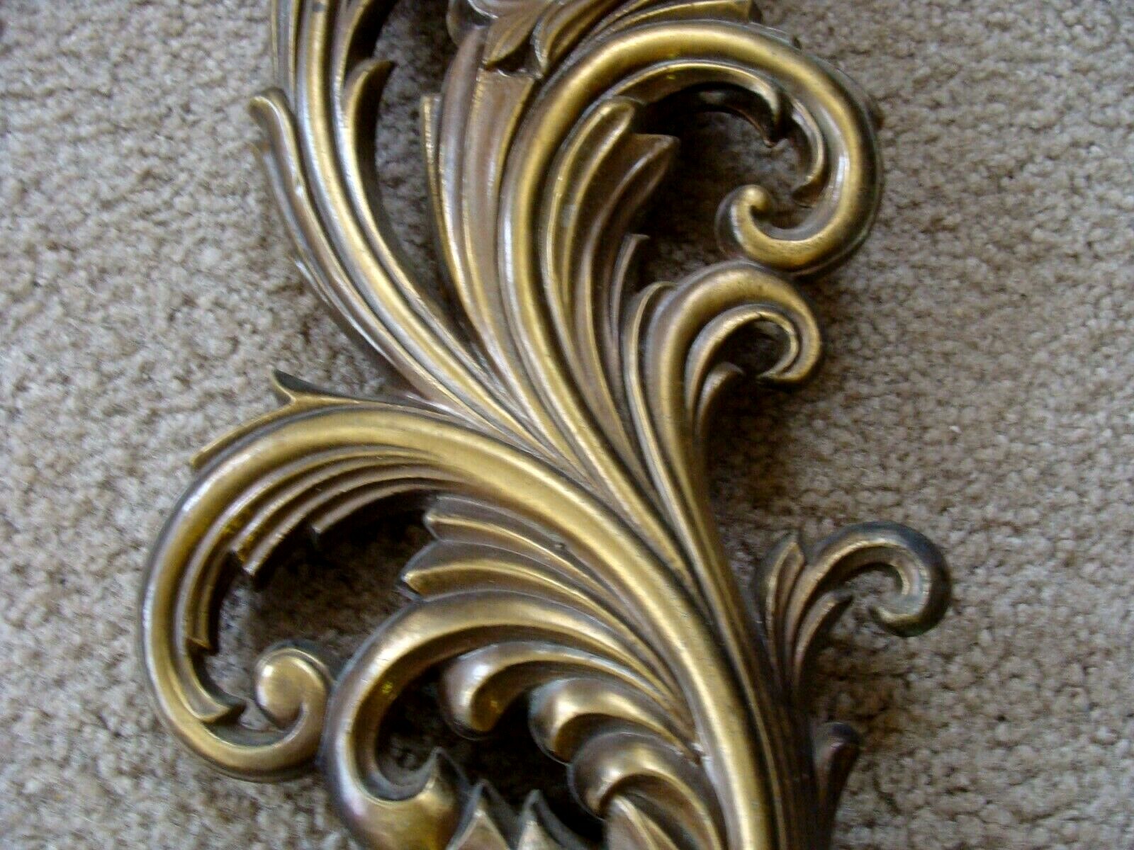 Vintage Cast Metal Ornate Table Store Display Stand Leg Base Regency MASSIVE