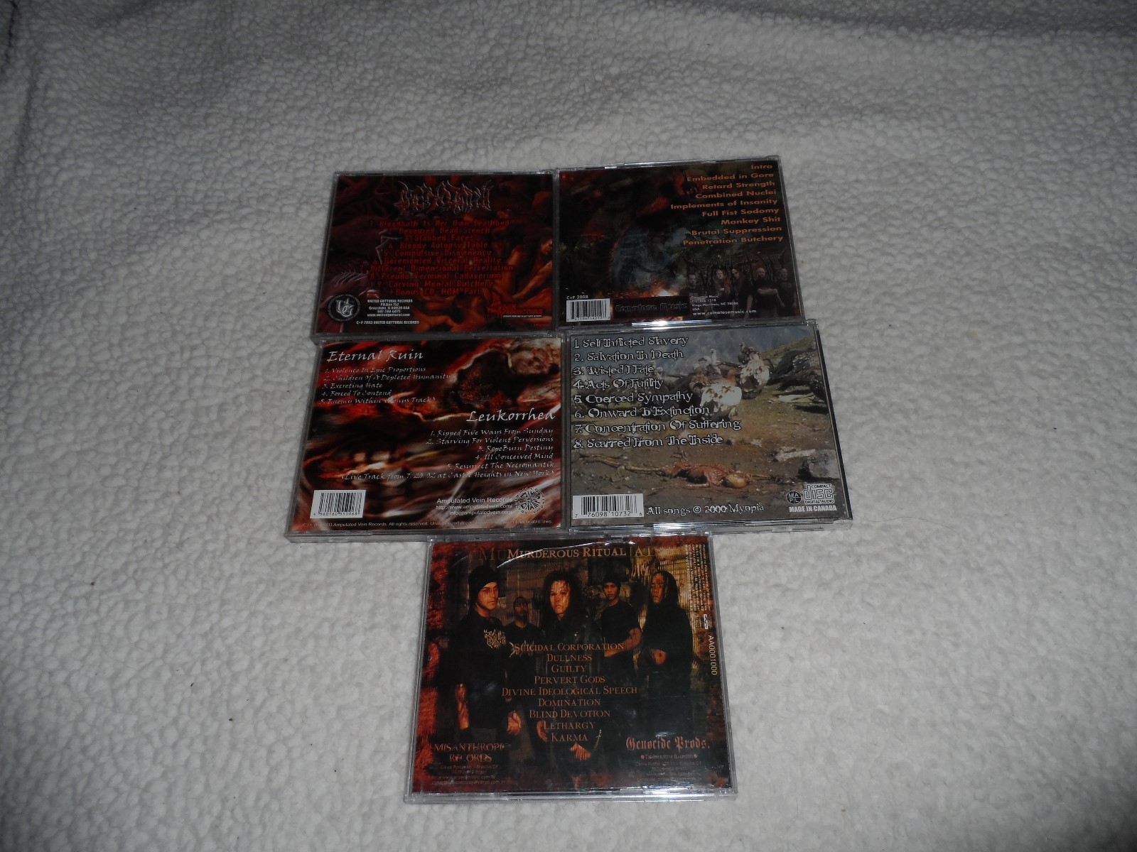 Brutal Death Metal cd Cenotaph Execration Myopia Eternal Ruin  Mortifer Rage