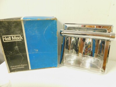 Vintage Hall Mack Chrome Recessed Soap Dish W/Bar Spa[ * Grab #665 Coronado 