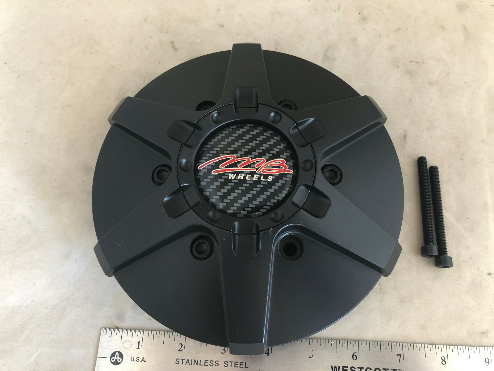 MB Motorsports Wheels Wheel TKO Rim Hub Cover Black Center