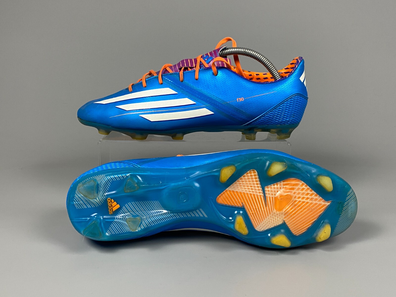 2013 Adidas F30 TRX FG US 10.5 blue rare vintage soccer