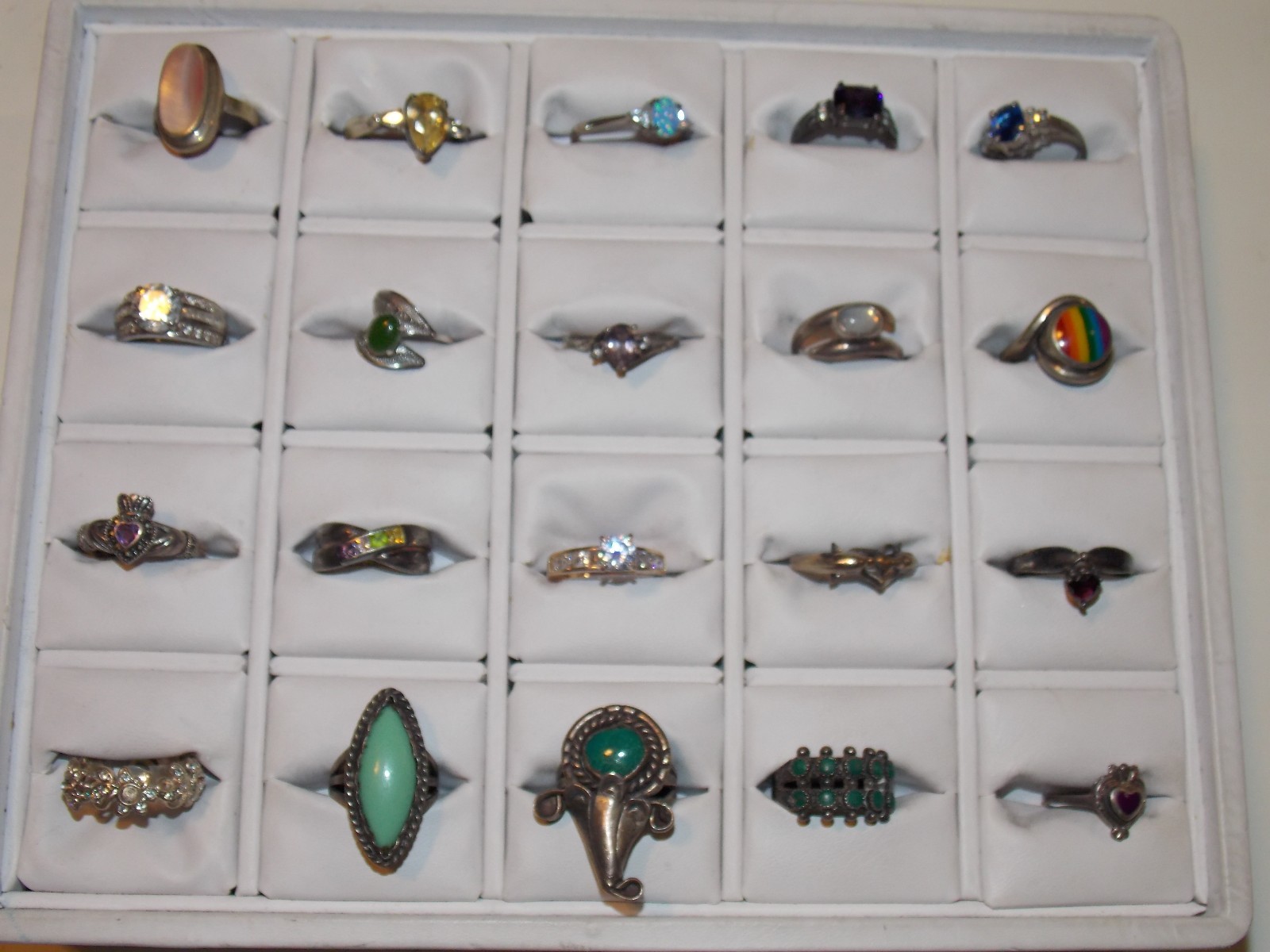 LOT OF 20 STERLING SILVER RINGS