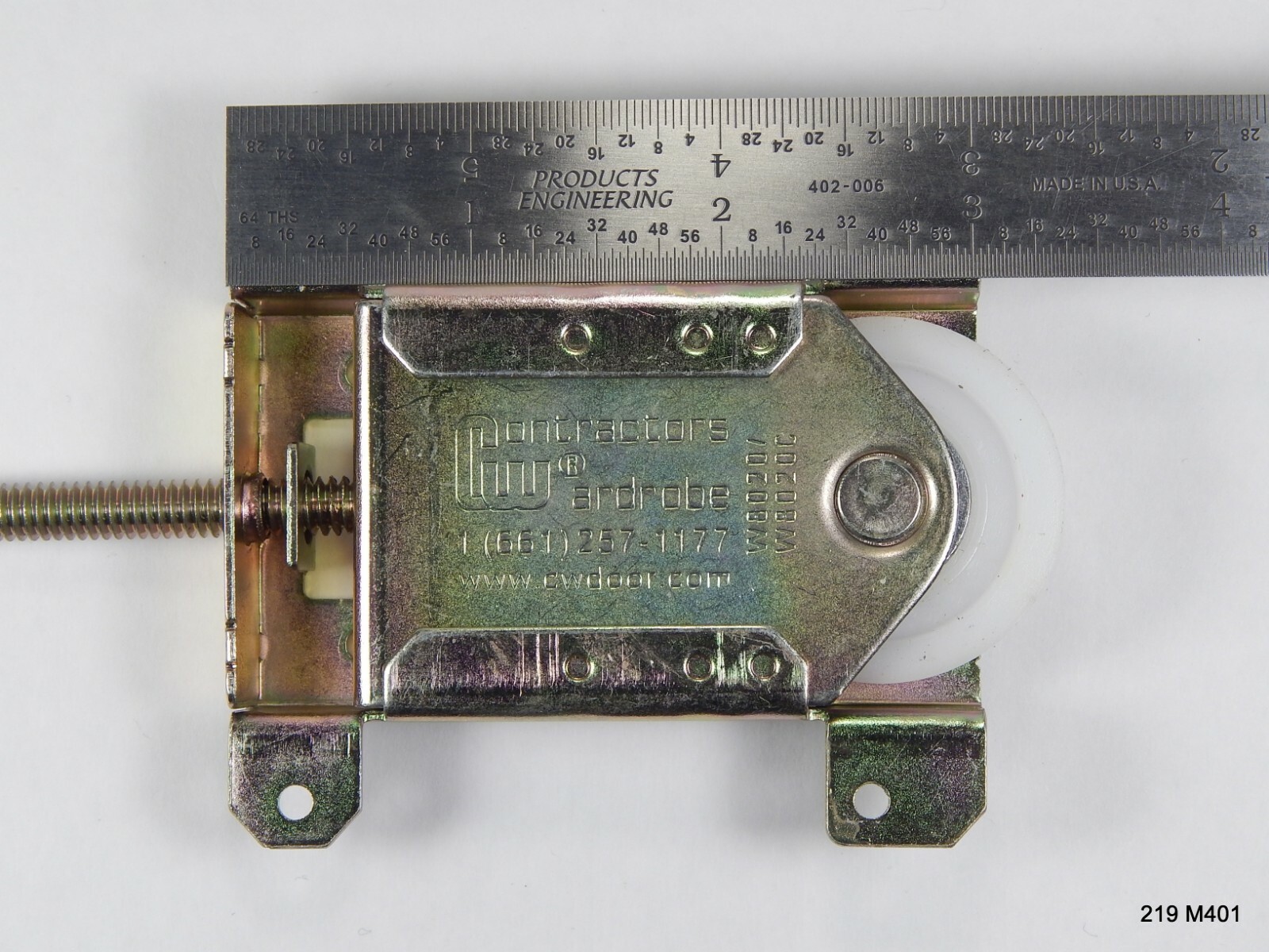 Five Nylon Wheel Contractor's Wardrobe Closet Door Track Guide Sliders W8020