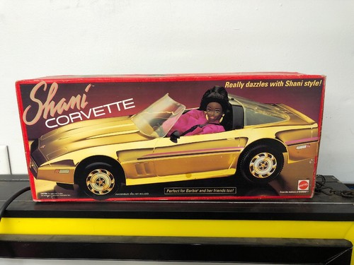 #9869 RARE NIB Mattel Shani Gold Corvette Car Vehicle