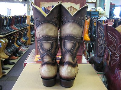 Pre-owned Los Altos Boots Los Altos Beige Genuine Snip Toe Crocodile Western Cowboy Boot (ee+) 928215