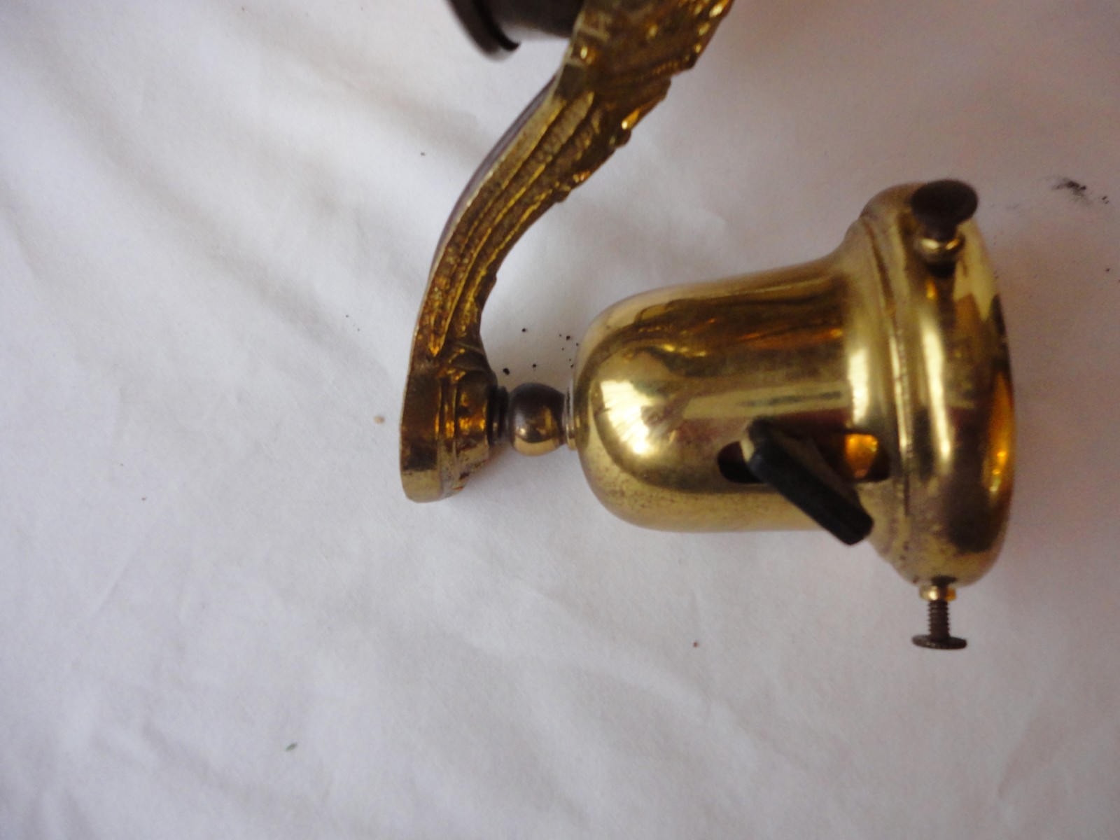 Antique Vintage Brass Pan Light Fixture 4 Arm Chandelier Hanging