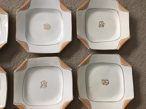 Lot of 19 Vintage Plates Sampson Bridgwood & Son (SB&Son) Gold Clover Design