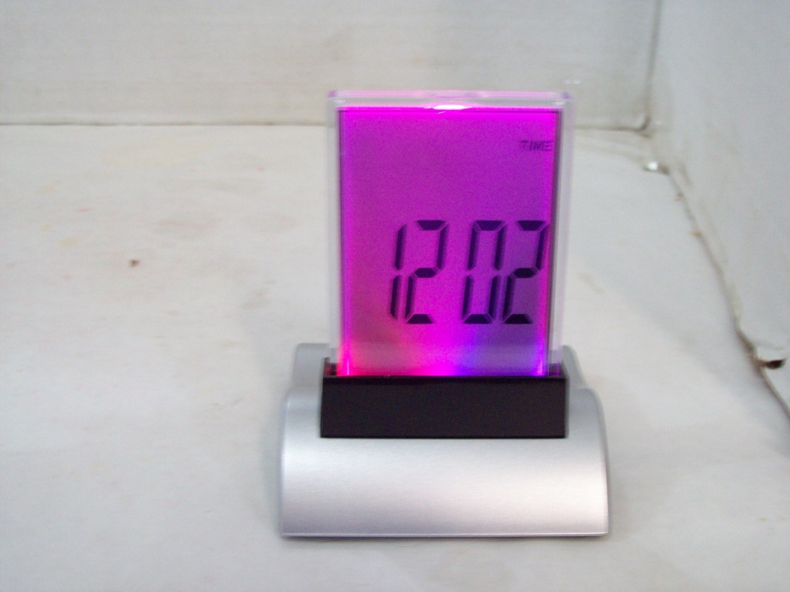 Set of Two Color Changing Touch Clocks Time, Temperature More, M5