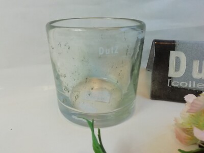 Dutz Collection Vase Cylinder klar Metall Crips 10cm Glas rund glasvase Zylinder