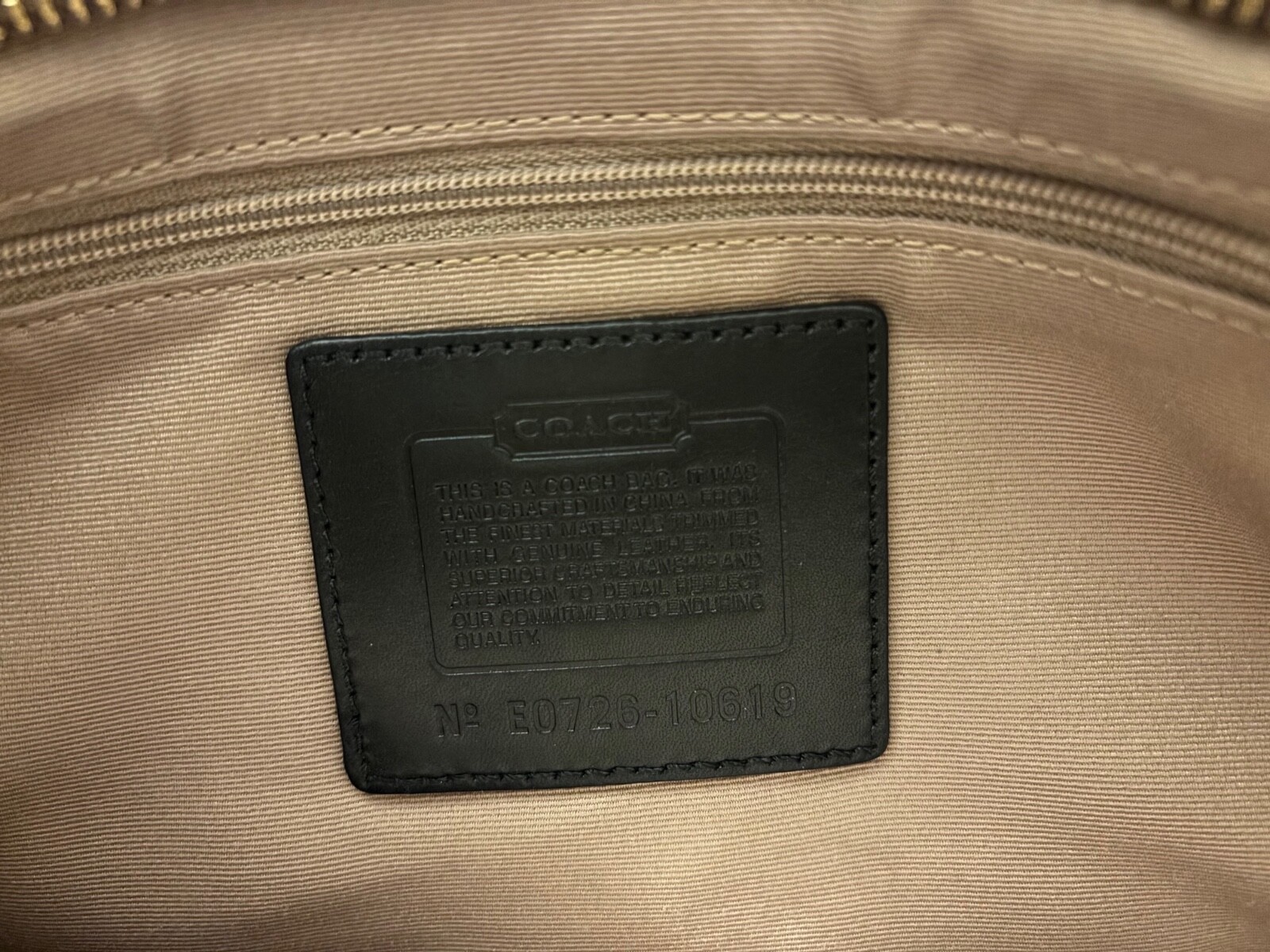 Authentic Coach In Signature Canvas IM/Khaki Brown NO E0726