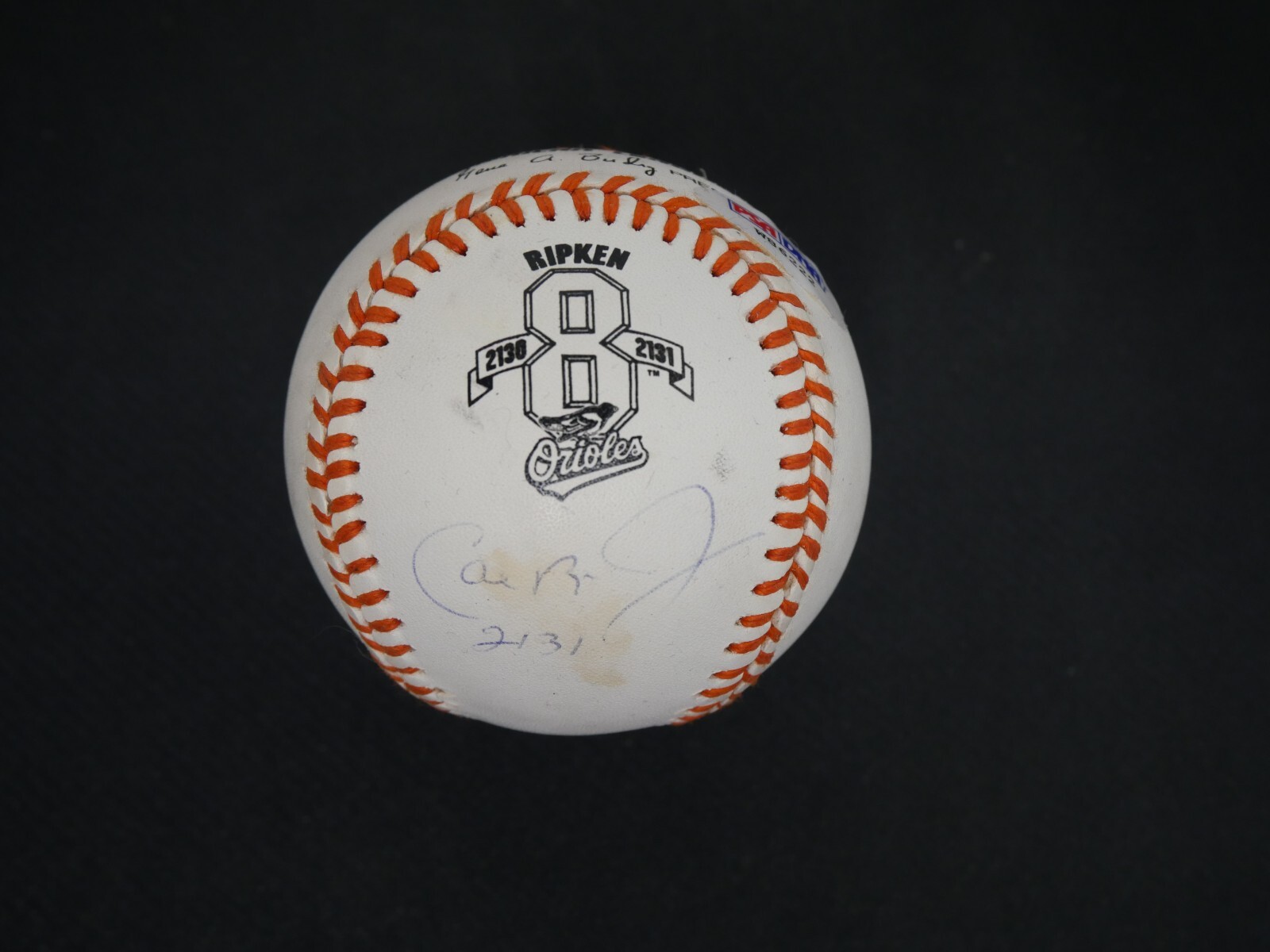 CAL RIPKEN JR SIGNED OAL ORIOLES RIPKEN 8 2130 2131 BASEBALL