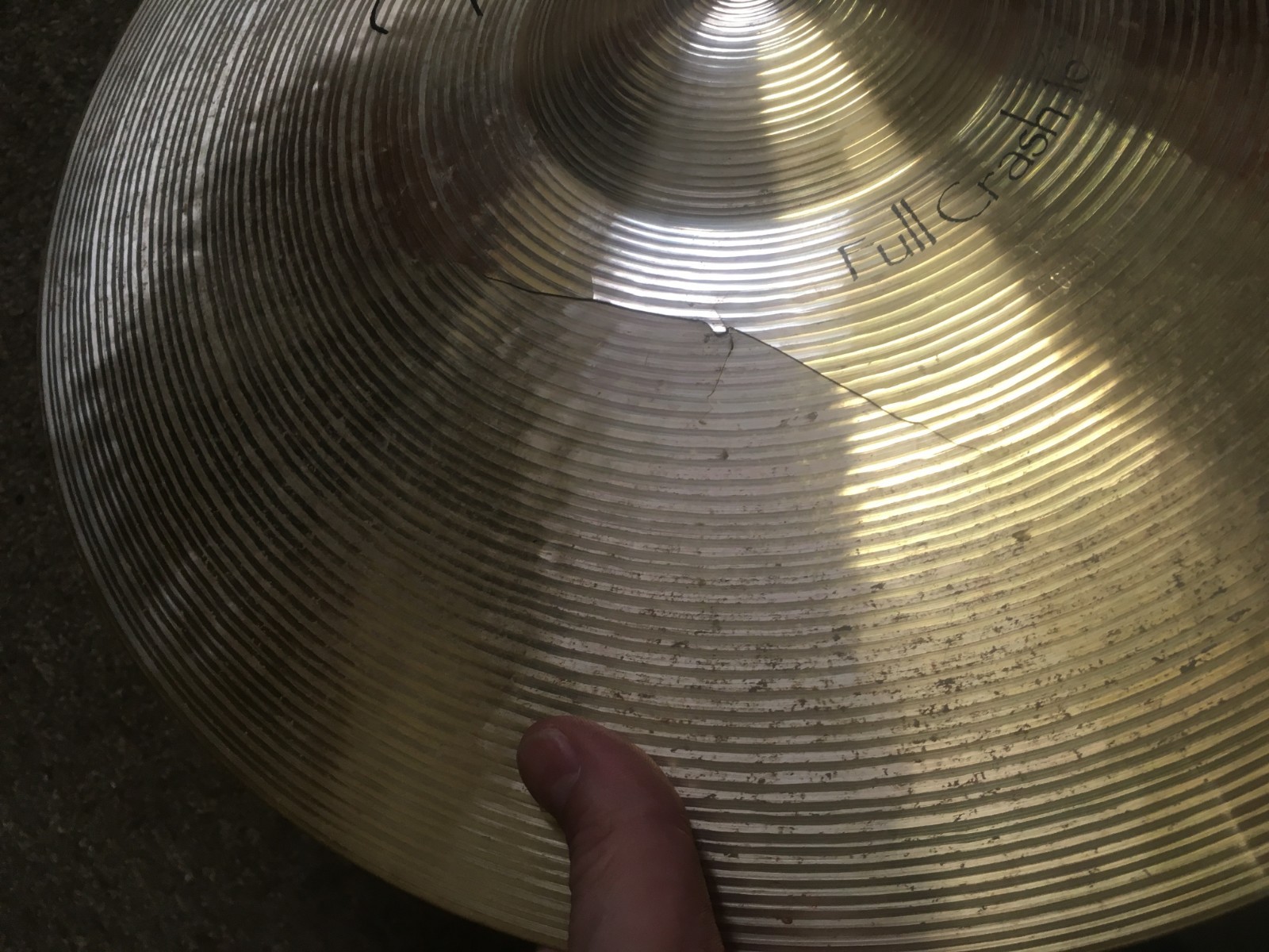 Lot of 2 Broken Cracked Paiste Signature 16