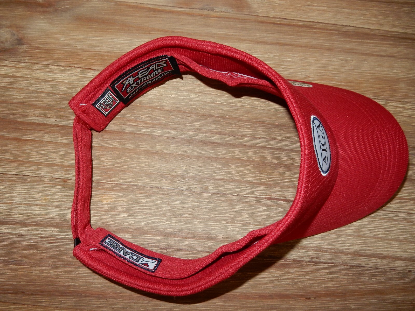 AJGA New Red Ahead Extreme Fit Golf Visor