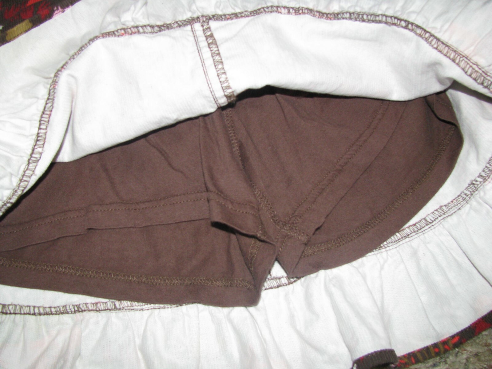 Lands End Kids corduroy skirt skort brown orange forest animal print 14 + NWT