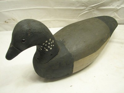 Vintage Lesser Scaup Primitive Duck Wooden Decoy Hunting Bird Glass Eye