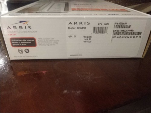 Arris SURFboard SB6190 Gigabit Ethernet Cable Modem - 1.4 Gbps - Fast / Gigabit