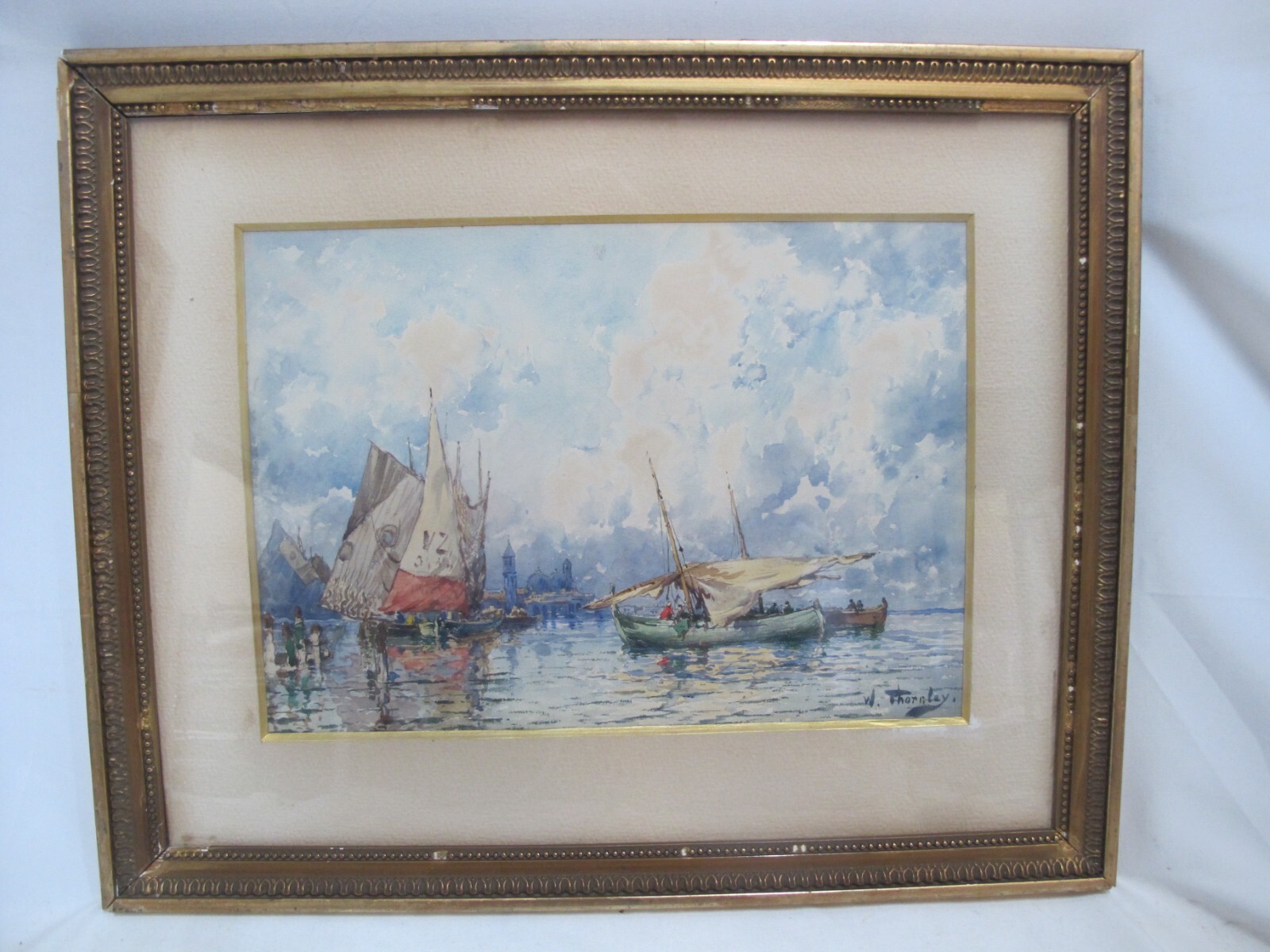 Georges William THORNLEY Signed Original Watercolor Painting