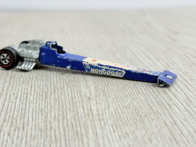 Hot Wheels Redline Rear Engine Dragster Mongoose Tom McEwen 1971 Blue Hong Kong