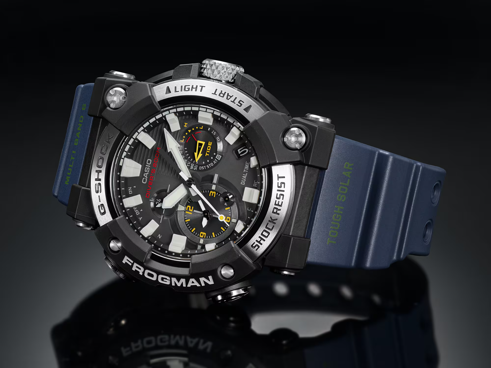 Pre-owned G-shock Caso Frogman Gwf-a1000-1a2jf Master Of Solar Men's