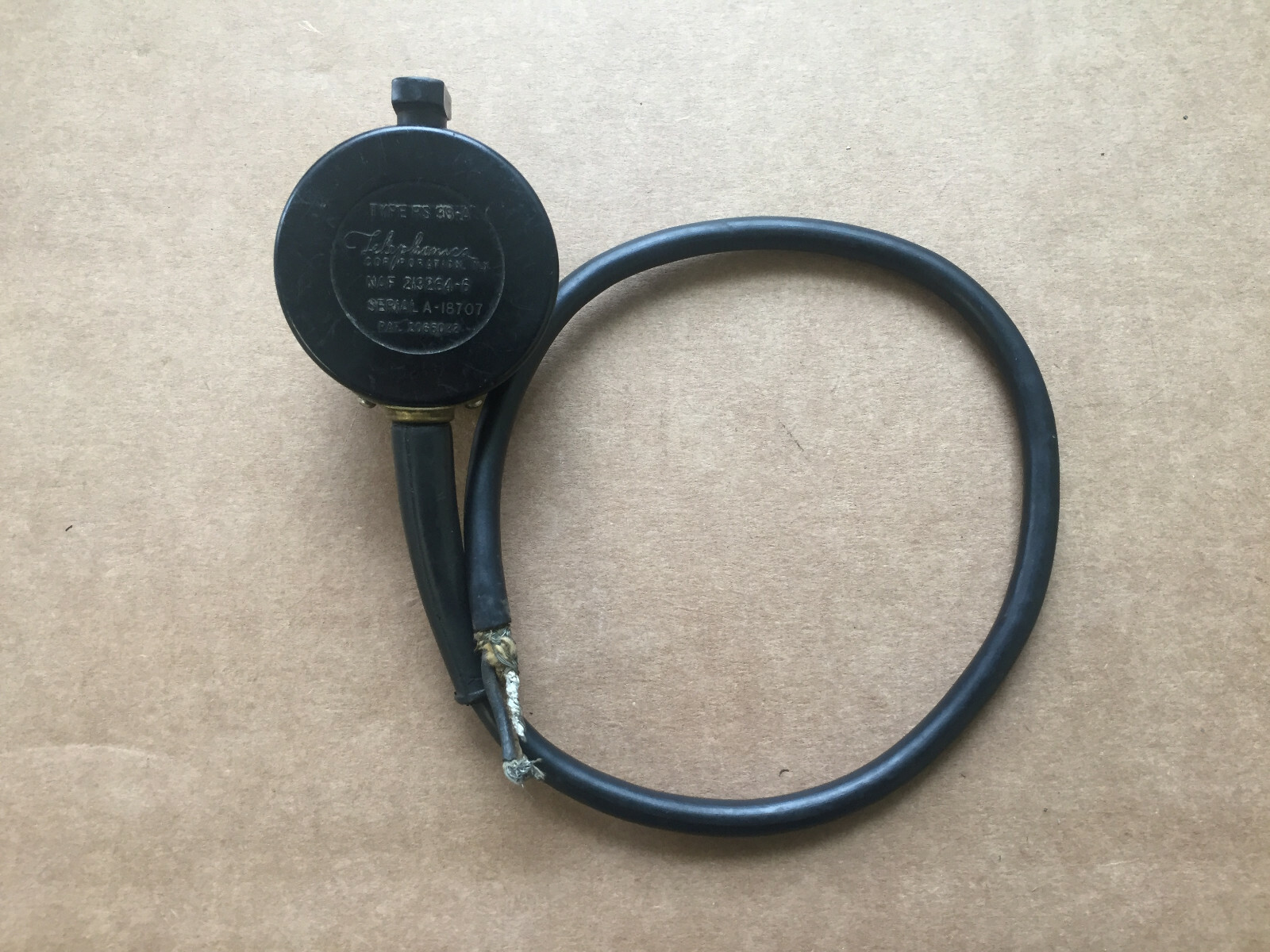 TELEPHONICA 213264-6 VINTAGE CARBON MICROPHONE 1962 MILITARY RADIO