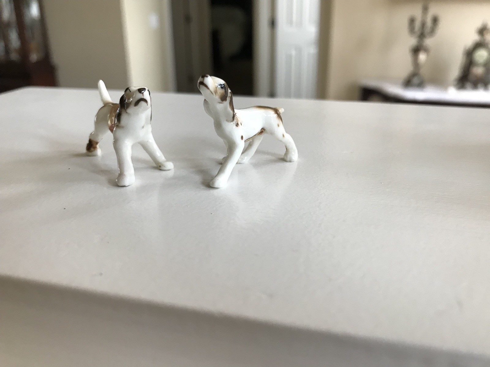 Vintage Bone China Spaniels Damaged but Still Adorable