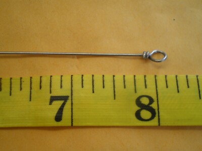 LOOPED STAINLESS STEEL LURE SHAFT WIRE FORM .041 X 10/" MAKE /"SPINNERS/" 75 PCS