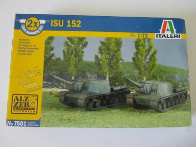 ITALERI N° 7501 1/72 2 Chars Russes ISU 152 Rare TBE