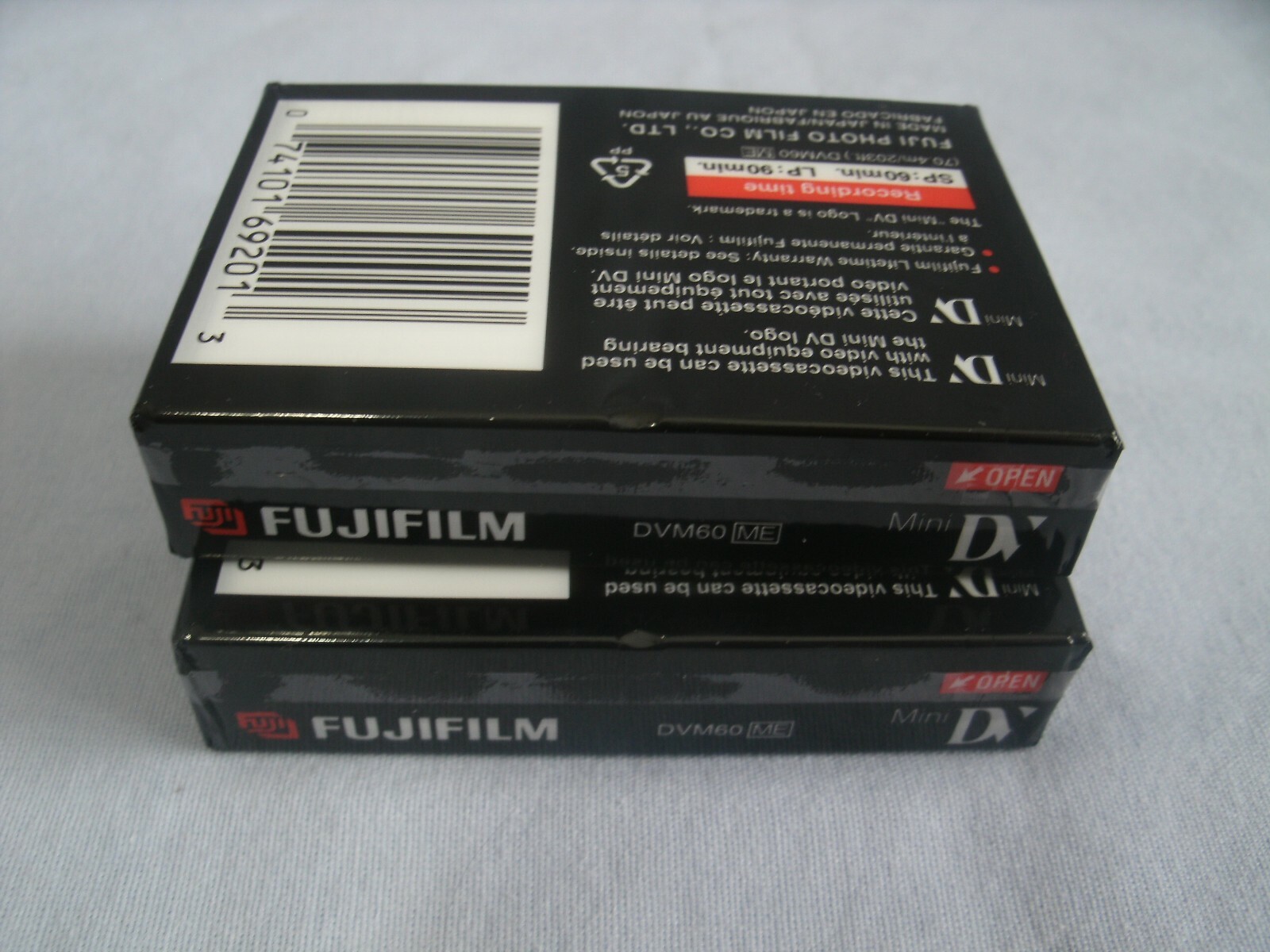 FUJIFILM DVM60 MINI DV DVC 60 MINUTES SP MODE 90MINUTES LP MODE