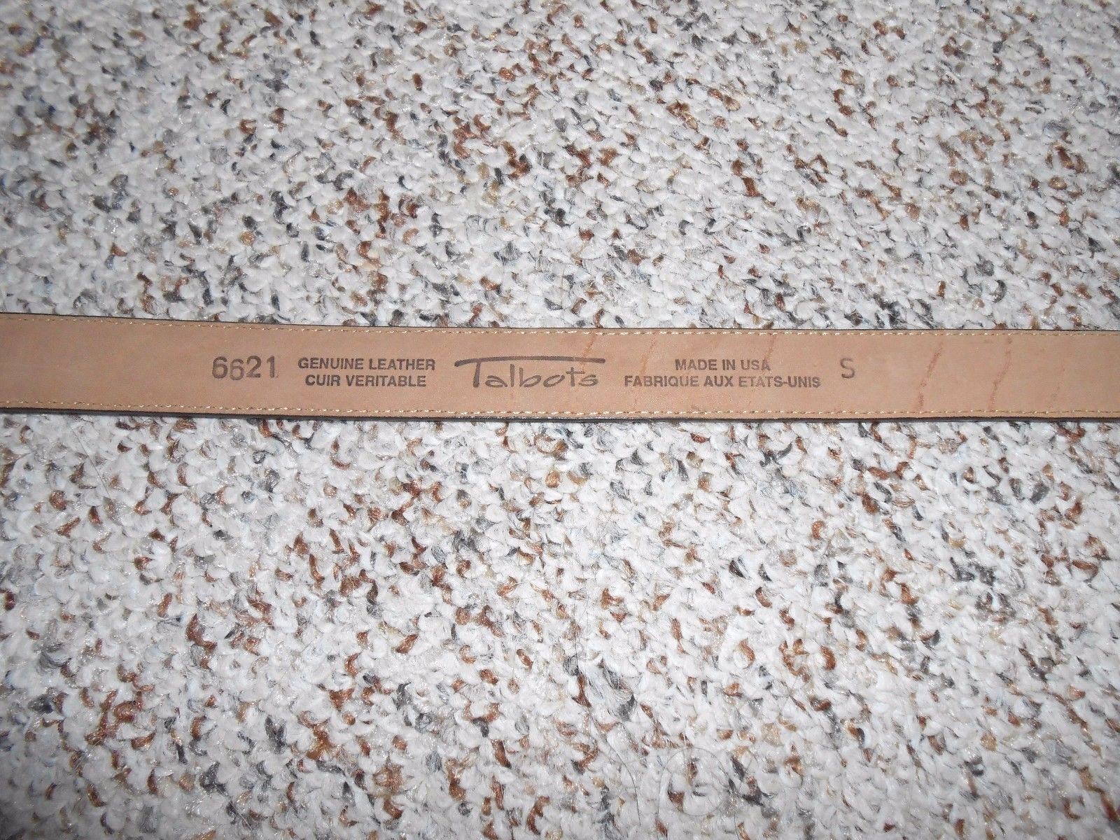 Talbot's Women's Genuine Leather Croc Look Brown Belt Size Small (S)