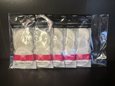 Essential Tools 3 Compact Powder Puffs (5 Packs = 15 Puffs)