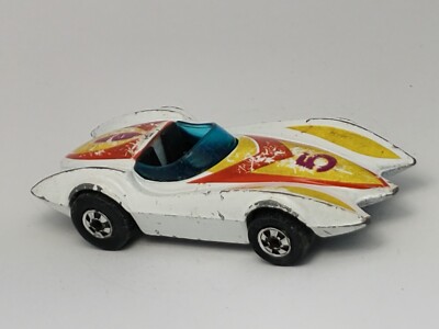 Vintage 1976 Hot Wheels Blackwall Second Wind #5 White Hong Kong