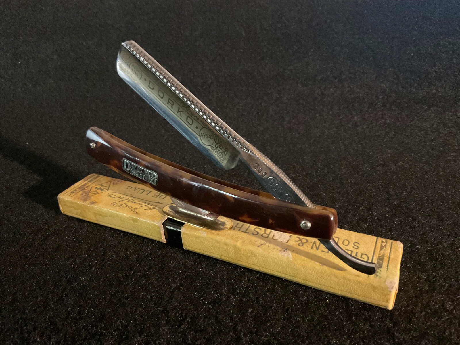 脱毛・除毛 DORKO Solingen Wiener Schaber #1216 Vtg.13/16 straight razor (DORKO) solingen shave ready and