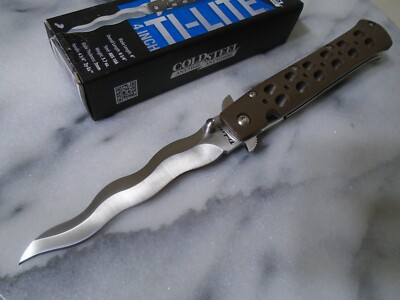 Cold Steel Ti-Lite Kris Folding Dagger Pocket Knife Aus-10A Zy-Ex 26SK4 8 3/4''