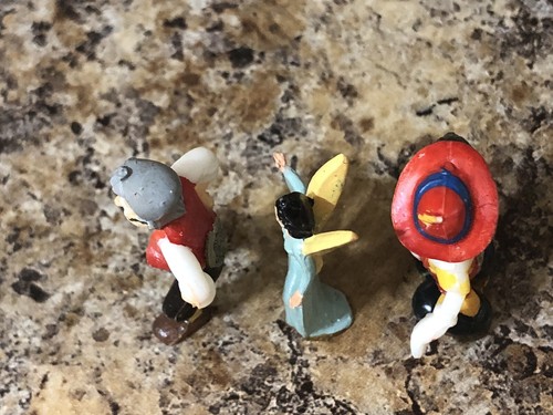 Marx Disneykins Blue Fairy Pinocchio Gepetto Miniature Figurine 1960's