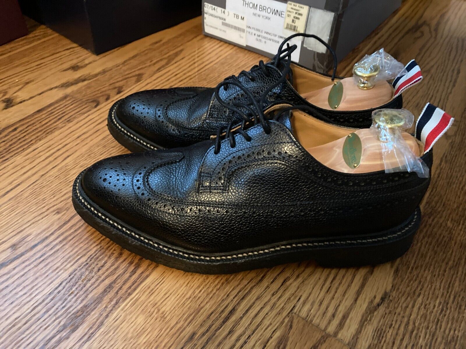 1100$ Thom Browne Black Longwing Brogues Shoes, Oxfords 8 UK 1100$ Thom Browne Black Longwing Brogues Shoes, Oxfords 8 UK