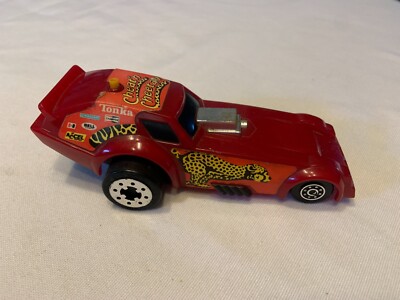 Vintage Tonka Cheetah Dragster Red plastic car Toy 1980s Japan Runs