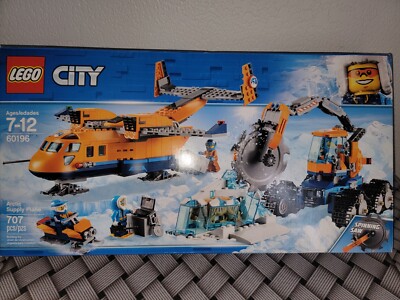 LEGO # 60196 ARCTIC SUPPLY PLANE, 707 PIECES, SNOW MOBIL AND SAW, NEW SEALED,