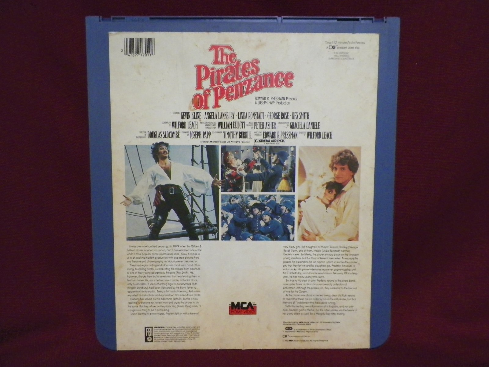 THE PIRATES OF PENZANCE - Mca CED Videodisc